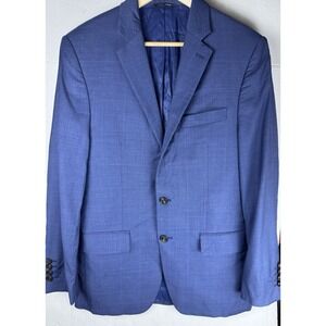 Ralph Lauren Dillards Blazer Sport Coat 38R Blue Suit Jacket 100% Wool